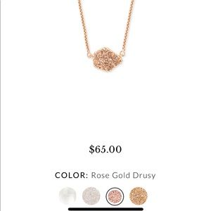 Kendra Scott Tess Rose Gold Pendant Necklace